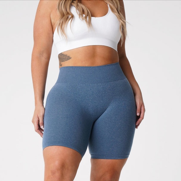 NVGTN Pants - NVGTN Pro Seamless Shorts in Slate Blue Size XL